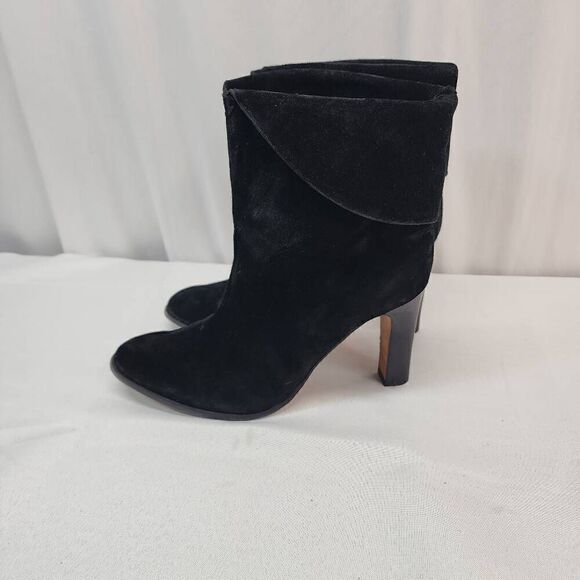 Michael Kors Size 10 Black Suede Ankle Heel Booties Leather Suede. FF - Picture 6 of 10